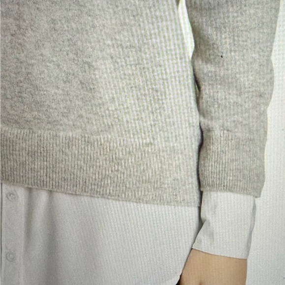 Veronica Beard Brami Mixed Media Layered Look Wool & Cashmere Sweater - Picture 12 of 12